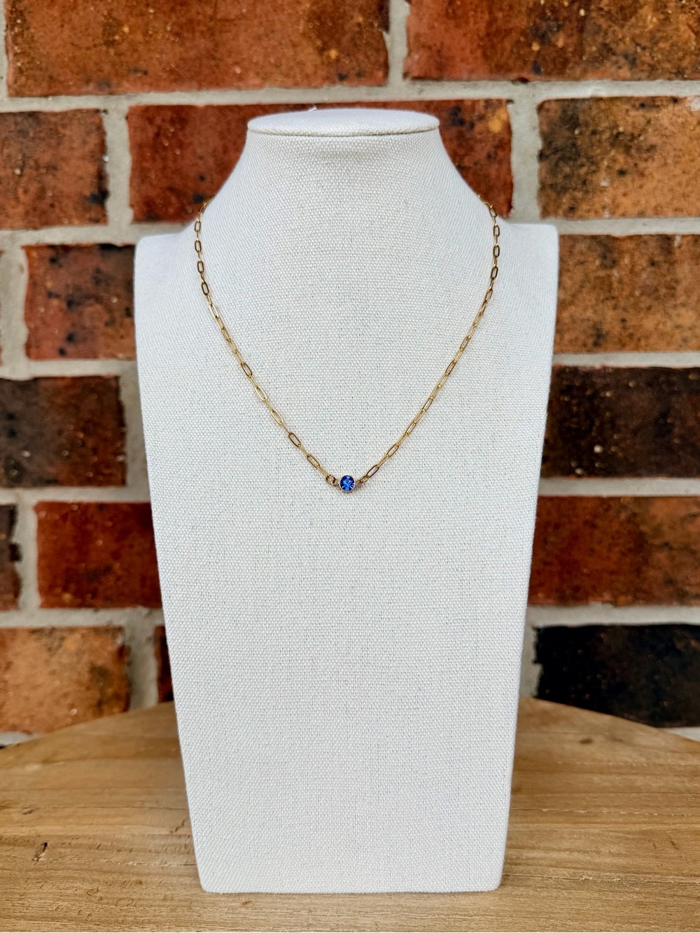 September Birthstone Charm Necklace